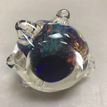 Load image into Gallery viewer, Blown Glass Penguin Sea Scape Paperweight (4&quot;)
