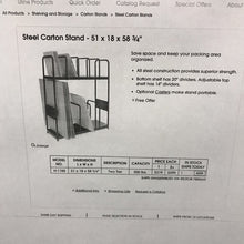 Load image into Gallery viewer, Ulline Steel 2 Tier Carton Stand (51x18x59) Not Assembled
