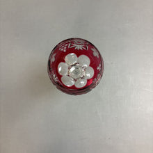 Load image into Gallery viewer, Vintage Cranberry Red Bohemian Crystal Goblet Glass (8.5&quot;)
