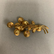 Load image into Gallery viewer, Vintage Yellow Goldtone Crystal Bouquet Brooch Pin (2.75&quot;)
