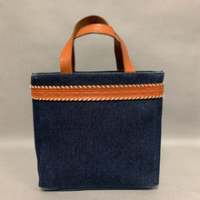 Load image into Gallery viewer, Vintage Tommy Hilfiger Denim Leather Beaded Trim Shoulder Bag Purse As-Is (9x11x3&quot;)
