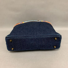 Load image into Gallery viewer, Vintage Tommy Hilfiger Denim Leather Beaded Trim Shoulder Bag Purse As-Is (9x11x3&quot;)
