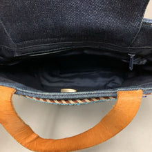 Load image into Gallery viewer, Vintage Tommy Hilfiger Denim Leather Beaded Trim Shoulder Bag Purse As-Is (9x11x3&quot;)
