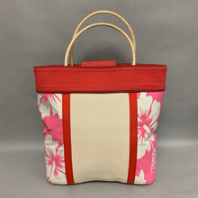 Load image into Gallery viewer, Vintage Tommy Hilfiger Red Pink &amp; Cream Hibiscus Print Canvas Shoulder Bag Purse (11x12.5x4&quot;)
