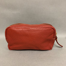 Load image into Gallery viewer, Dooney &amp; Bourke Red Pebble Leather Cosmetic Bag (5x8x2&quot;)
