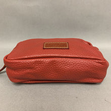 Load image into Gallery viewer, Dooney &amp; Bourke Red Pebble Leather Cosmetic Bag (5x8x2&quot;)
