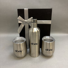 Load image into Gallery viewer, eBay Logo Stainless Steel Wine Bottle Set w/ 2 Tumblers (9.5&quot;)
