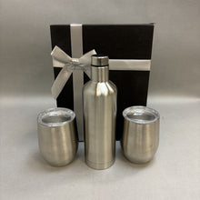 Load image into Gallery viewer, eBay Logo Stainless Steel Wine Bottle Set w/ 2 Tumblers (9.5&quot;)
