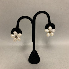 Load image into Gallery viewer, Ross Simons Freshwater Pearl Flower Clip Earrings (1&quot;)
