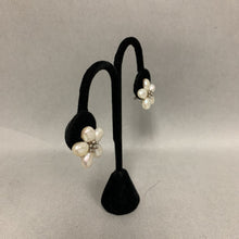 Load image into Gallery viewer, Ross Simons Freshwater Pearl Flower Clip Earrings (1&quot;)
