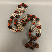 Load image into Gallery viewer, Vintage Rudraksha Seed Shell Prayer Bead Necklace (32&quot;)
