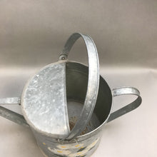 Load image into Gallery viewer, Galvanized Steel Look Watering Can with Flowers (9x9)
