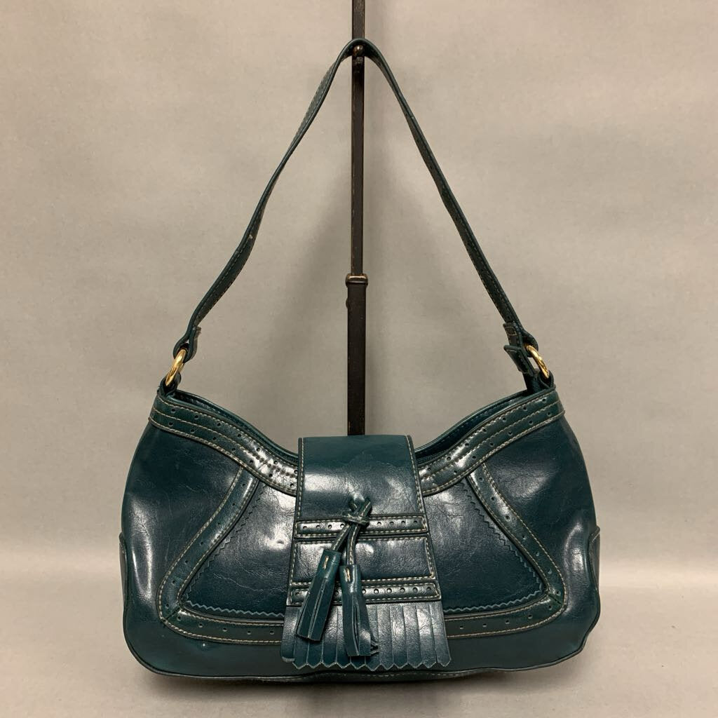 Apt 9 Dark Green Faux Leather Oxford Purse (7x12x3