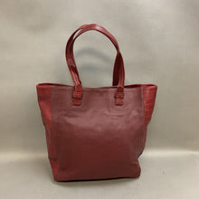 Load image into Gallery viewer, Croft &amp; Barrow Red Faux Leather Tote Purse (15x17x6&quot;)
