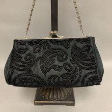 Load image into Gallery viewer, Indeed Black Beaded Chain Strap Evening Bag Purse (4x7x3&quot;)
