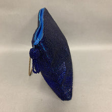 Load image into Gallery viewer, Cobalt Blue Beaded Clutch Purse (7x10&quot;)
