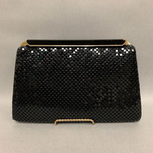 Load image into Gallery viewer, Vintage Whiting &amp; Davis Black Metal Mesh Clutch Purse (6x9x1&quot;)
