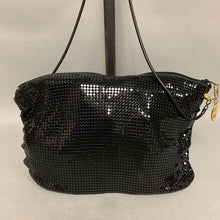 Load image into Gallery viewer, Vintage Black Metal Mesh Chain Strap Evening Bag Purse (8x9.5&quot;)
