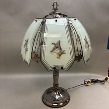 Load image into Gallery viewer, Mallard Duck Glass Shade Touch Lamp (23x15)
