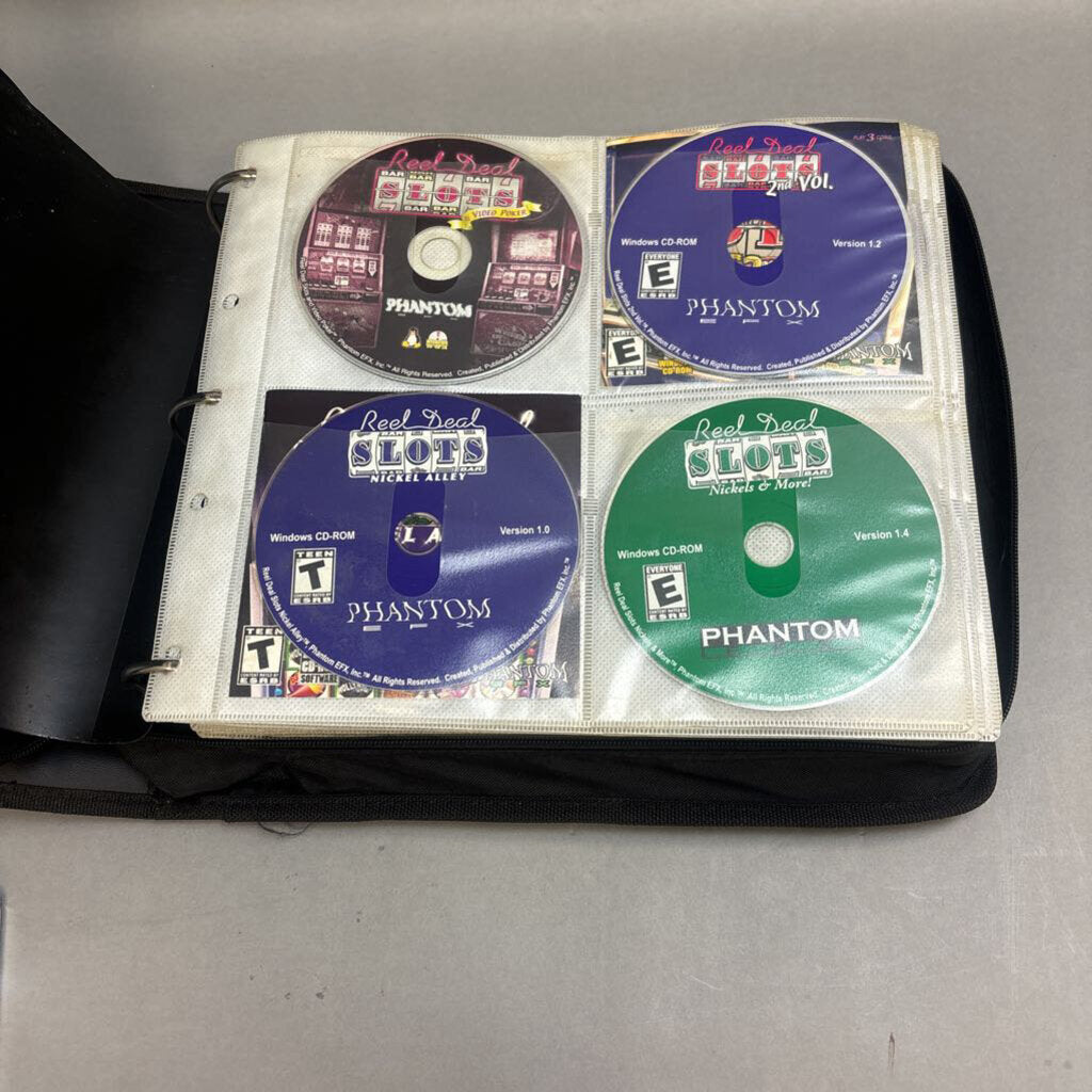 CD Binder of 1990s/2000s PC Games & Software (~4x12x12) (As-Is)