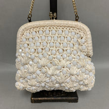 Load image into Gallery viewer, Vintage Rattan Beaded Macrame Kisslock Purse (5.5x6&quot;)
