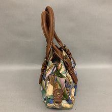 Load image into Gallery viewer, Caribbean Joe Floral Canvas Faux Leather Handle Handbag Purse (6x10x3&quot;)
