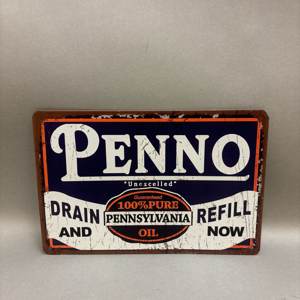 Reproduction Penno Oil Metal Sign (8x12)