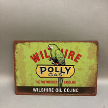 Load image into Gallery viewer, Reproduction Wilshire Oil Polly Gas Metal Sign (8x12)
