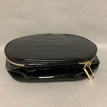 Load image into Gallery viewer, Lancome Black Patent Zip Makeup Case (11x13x3.5&quot;)
