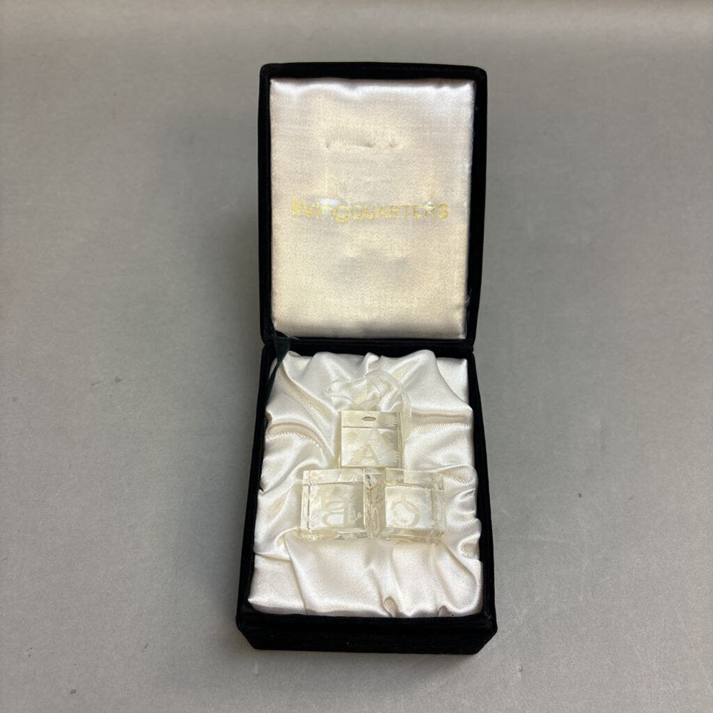 Crystal ABC Blocks - Ornament - In Original Box