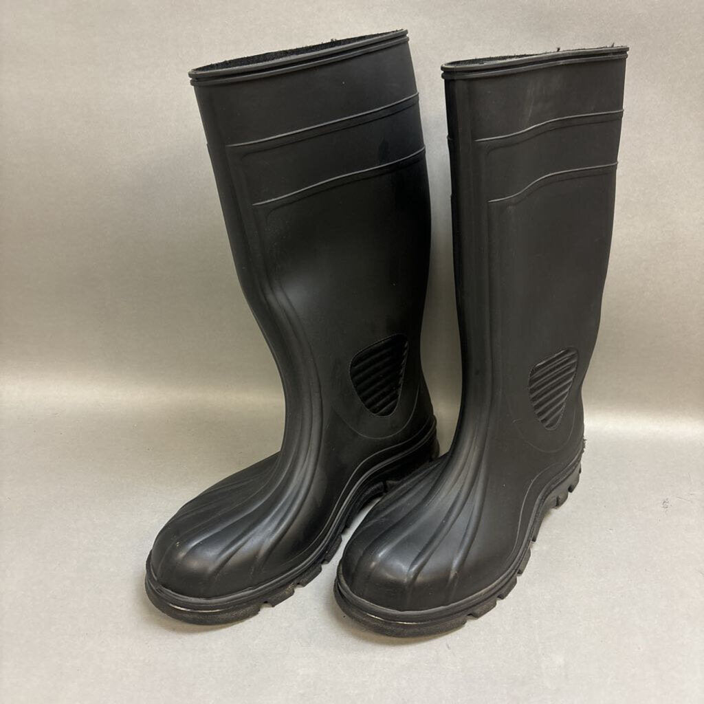 Men's Black Rubber Boots (Sz 12)