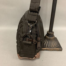 Load image into Gallery viewer, Lug Brown Nylon Glitter Trim Punter Crossbody Purse (6x10x2.5&quot;)
