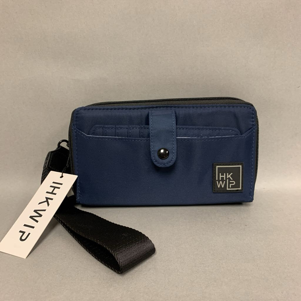 IHKWIP Navy Nylon Organizer Wallet Wristlet Purse NWT (5x9x2