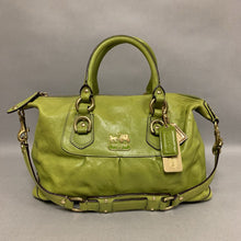 Load image into Gallery viewer, Coach Lime Green Leather Ashley Handbag Purse w/ Shoulder Strap (9x13x6&quot;)
