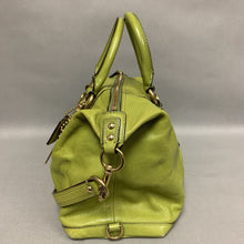 Load image into Gallery viewer, Coach Lime Green Leather Ashley Handbag Purse w/ Shoulder Strap (9x13x6&quot;)
