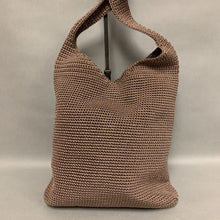 Load image into Gallery viewer, The Sak Taupe Crochet Hobo Bucket Purse (14x12&quot;)
