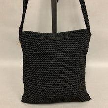 Load image into Gallery viewer, The Sak Black Crochet Crossbody Bag Purse (8x7&quot;)
