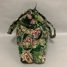 Load image into Gallery viewer, Vera Bradley Green Print Quilted Shoulder Tote Purse (10x14x4&quot;)
