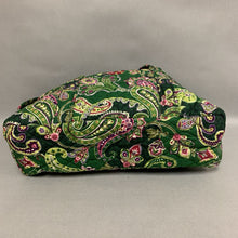 Load image into Gallery viewer, Vera Bradley Green Print Quilted Shoulder Tote Purse (10x14x4&quot;)
