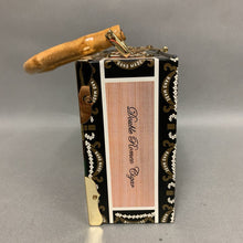 Load image into Gallery viewer, Romeo Roma Upholstered Beaded Bamboo Handle Cigar Box Purse (5.5x7.5x3&quot;)
