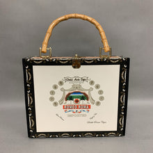 Load image into Gallery viewer, Romeo Roma Martini Glasses Embroidered Cigar Box Purse (8x9.5x3.5&quot;)
