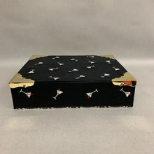 Load image into Gallery viewer, Romeo Roma Martini Glasses Embroidered Cigar Box Purse (8x9.5x3.5&quot;)
