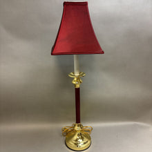 Load image into Gallery viewer, Maroon and Gold Lamp (30&quot;)
