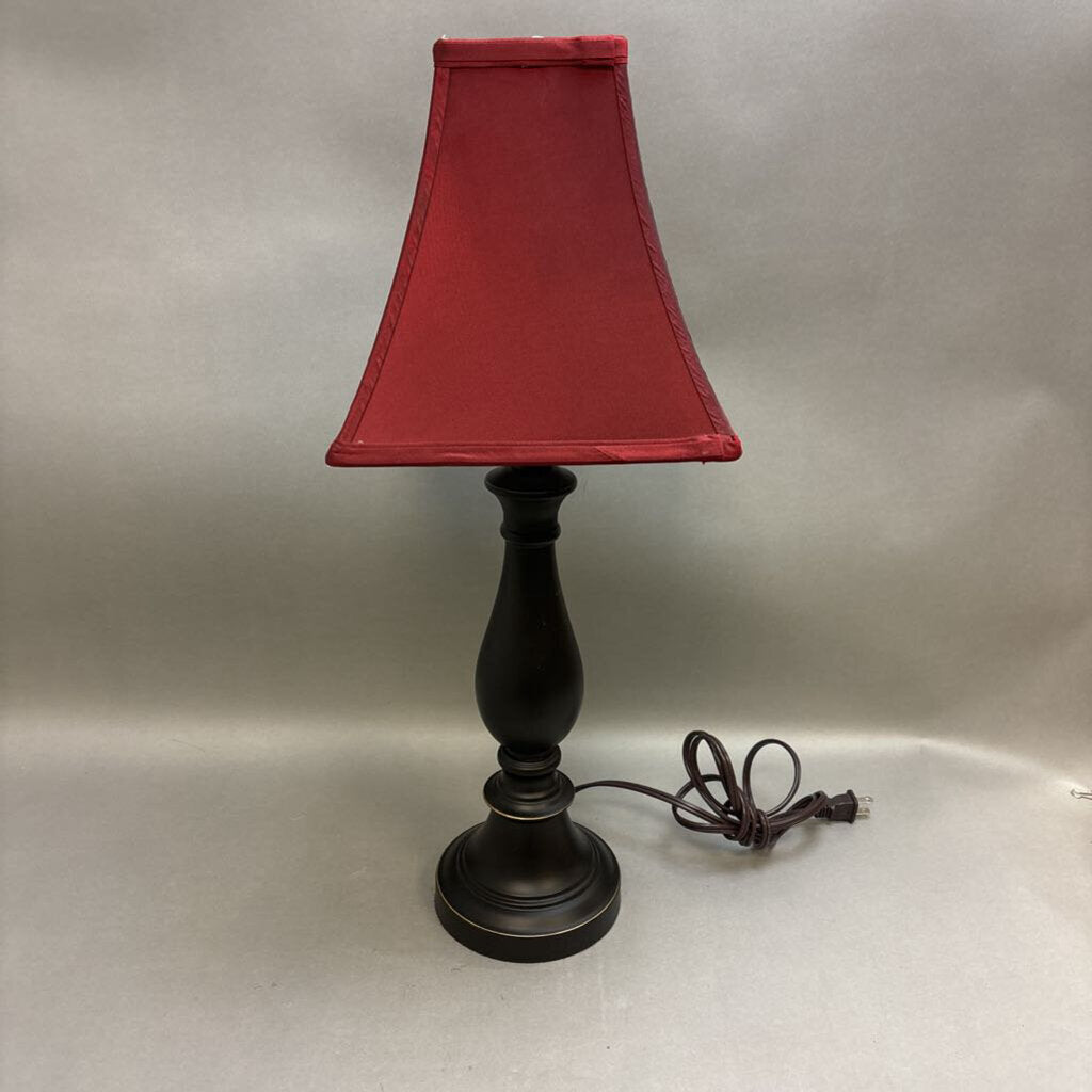 Black Lamp with Maroon Shade (24