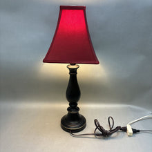 Load image into Gallery viewer, Black Lamp with Maroon Shade (24&quot;)
