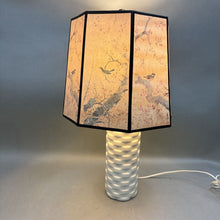 Load image into Gallery viewer, White Woven Ceramic Lamp (22&quot;)
