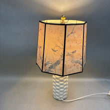 Load image into Gallery viewer, White Woven Ceramic Lamp (22&quot;)
