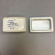 Load image into Gallery viewer, Vintage Hand Painted Blue &amp; White Trinket Box (3.5&quot; x 1.5&quot; x 2&quot;)
