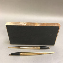 Load image into Gallery viewer, Sheaffer Two Pen Desk Set on Spanish Onyx Base (As-Is) (4.5x7)
