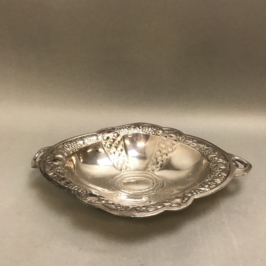 Silver Plate Bavaria Bowl with Handles (1.5x11x7)(As Is)